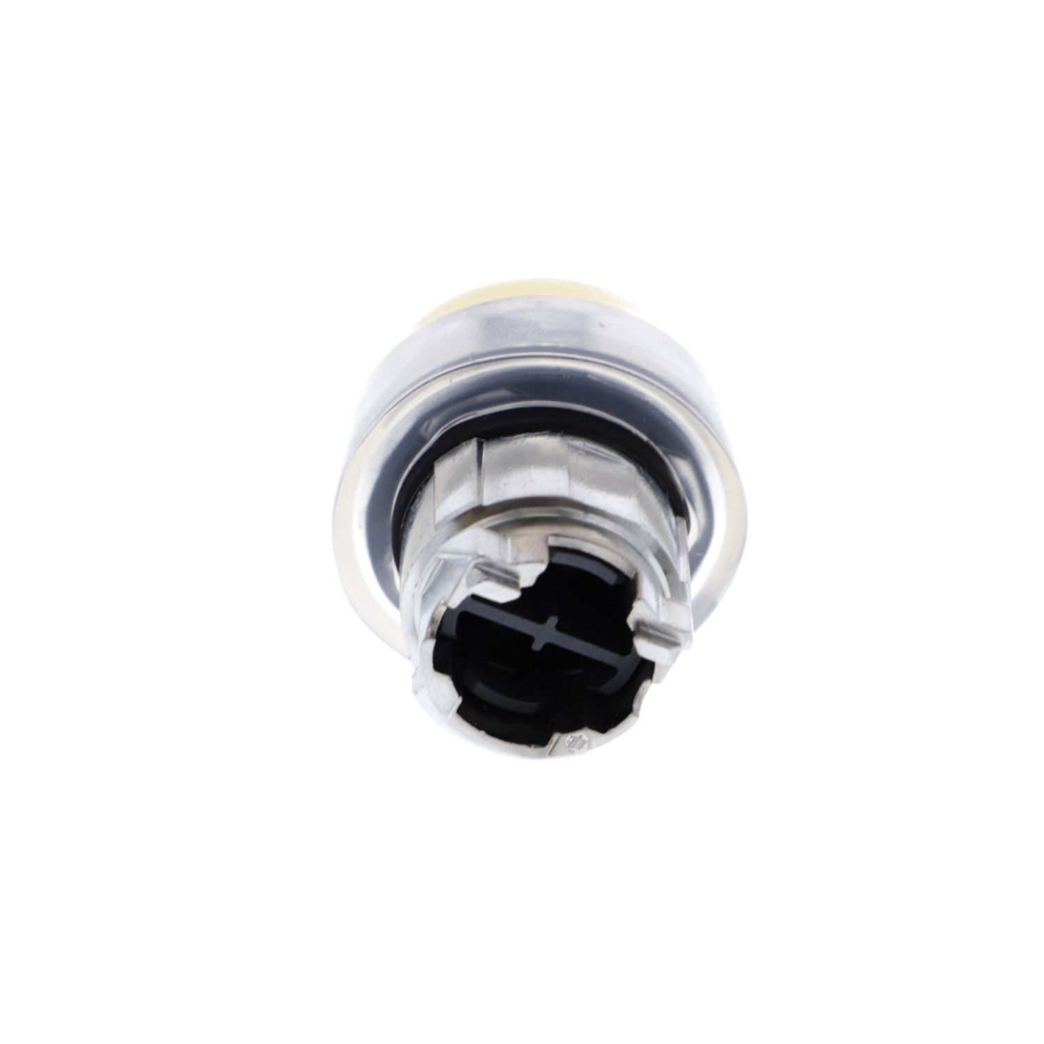 Picture of Head for non illuminated push button, Harmony XB4, metal, projecting, yellow, 22mm, spring return, booted, unmarked