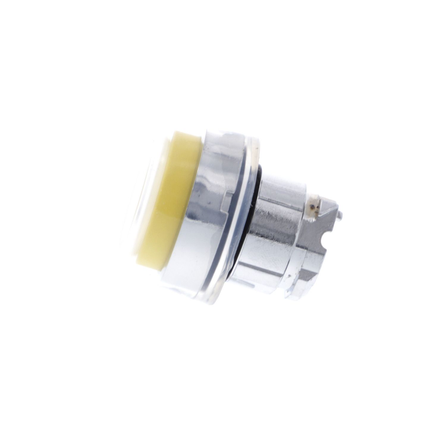 Picture of Head for non illuminated push button, Harmony XB4, metal, projecting, yellow, 22mm, spring return, booted, unmarked