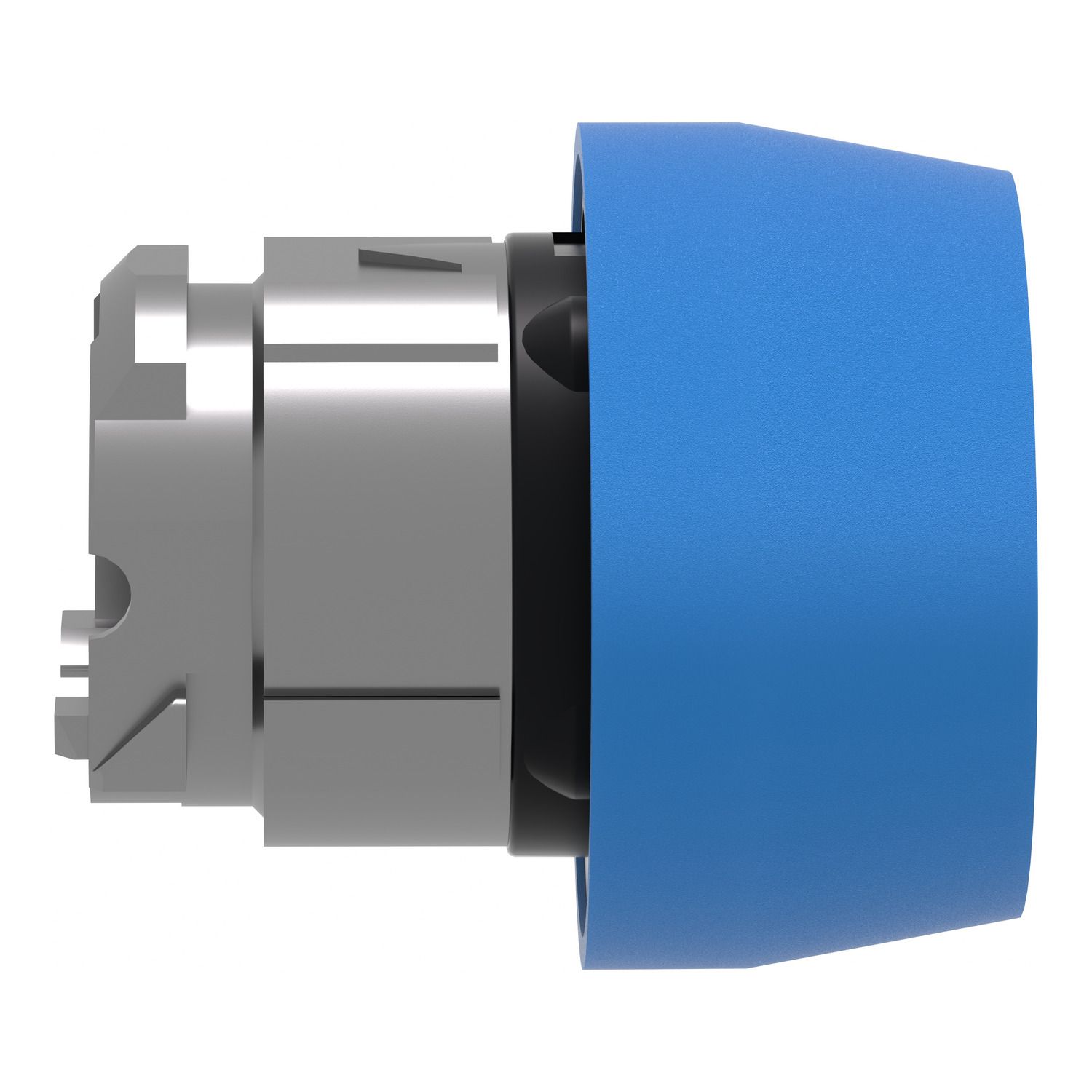 Picture of Head for non illuminated push button, Harmony XB4, blue flush pushbutton Ø22 mm spring return unmarked