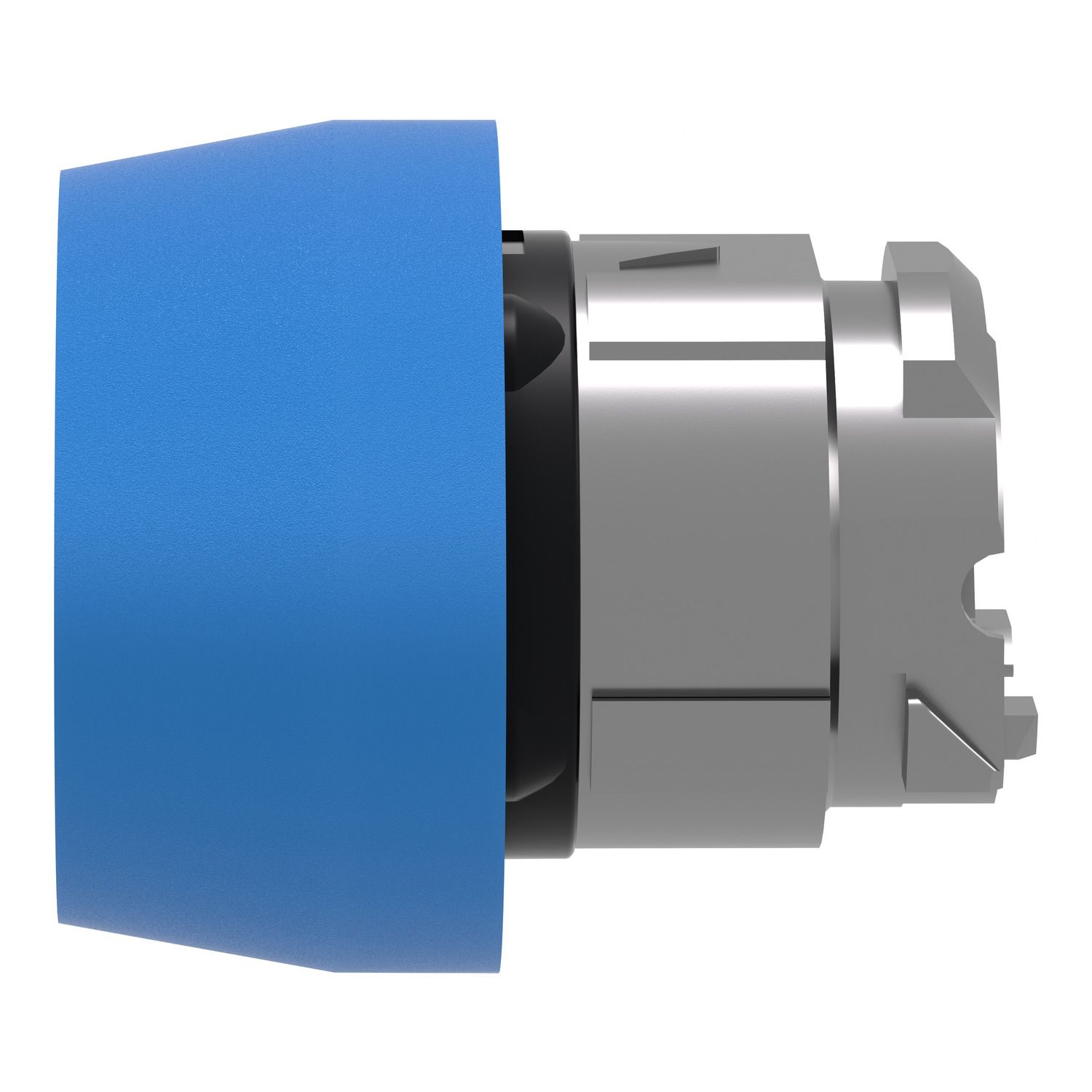 Picture of Head for non illuminated push button, Harmony XB4, blue flush pushbutton Ø22 mm spring return unmarked