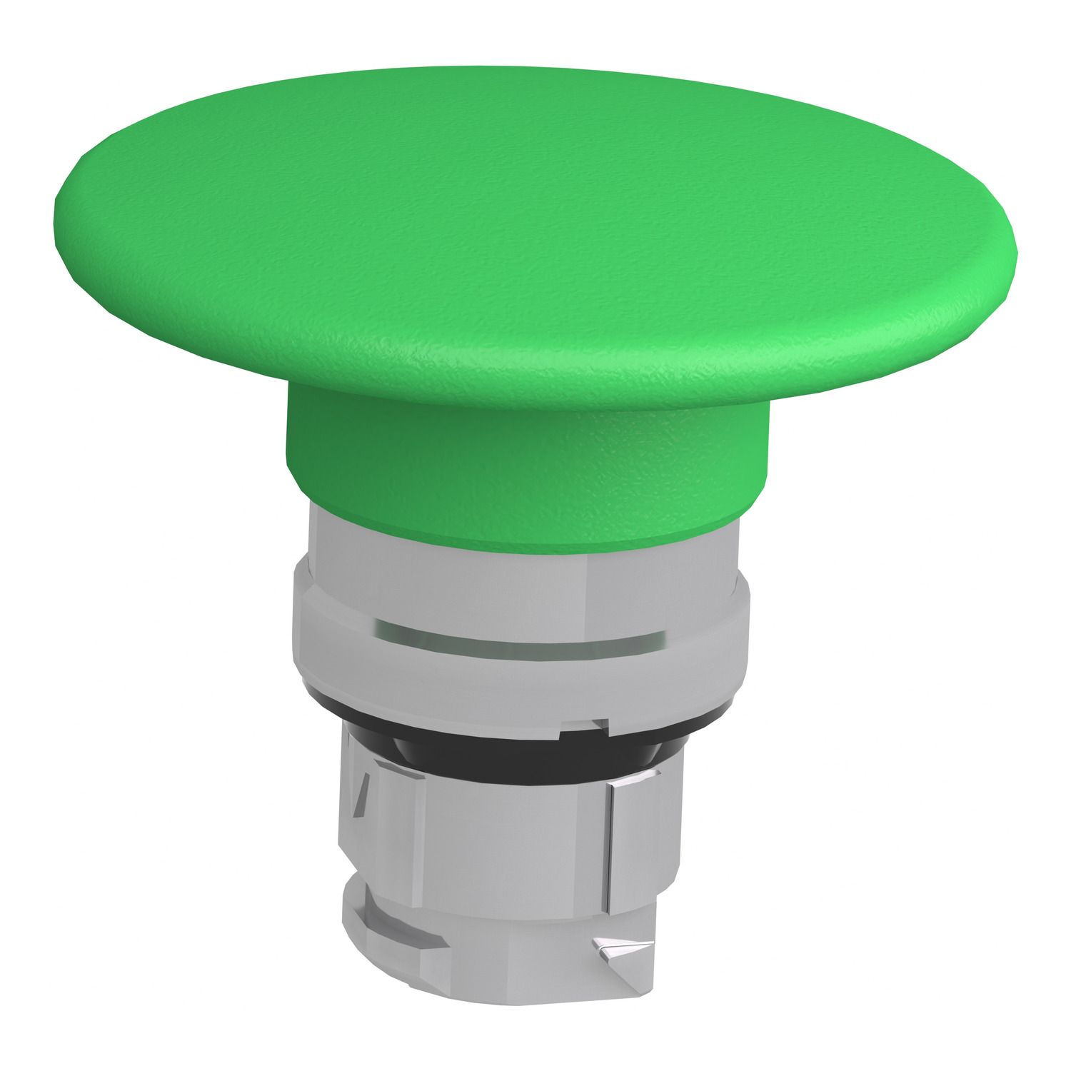 Picture of Head for non illuminated pushbutton, Harmony XB4, mushroom 60mm, metal, green, 22mm, spring return