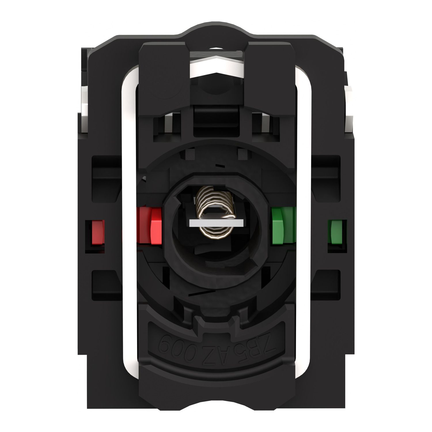 Picture of Light block with body fixing collar, Harmony XB5, plastic, blue, for BA9s bulb, lt 250V, 1NO+1NC