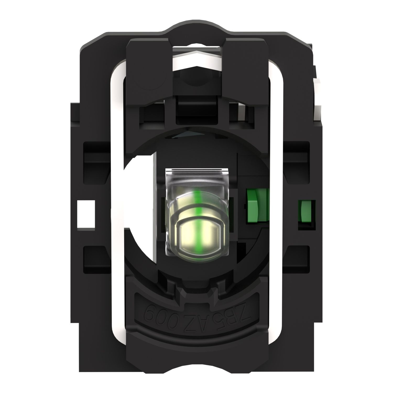 Picture of Complete body/contact assembly and light block, Harmony XB5, universal LED, 1NO, 230...240V