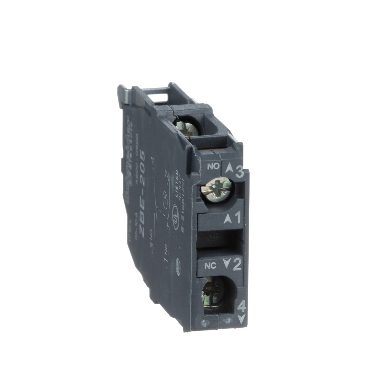 Picture of Double contact block, Harmony XB4, silver alloy, screw clamp terminal, 1NO+1NC