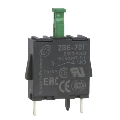 Picture of Single contact block, Harmony XB4, silver alloy, pins for printed circuit board, 1NO