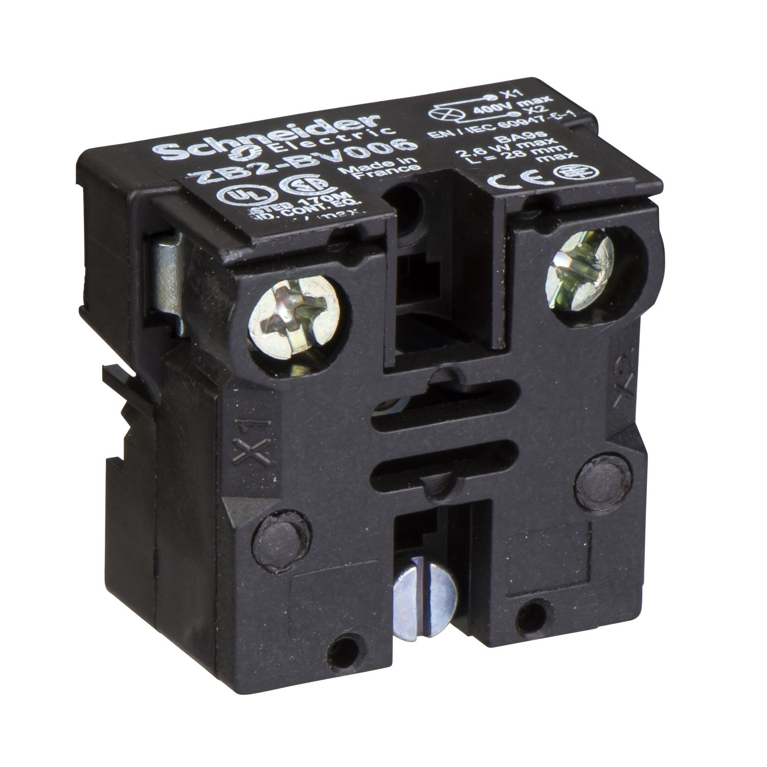 Picture of Neon/incandescent bulb, Harmony XB2, multi-button control station,  for 22mm push button, front mounting, bulb not included