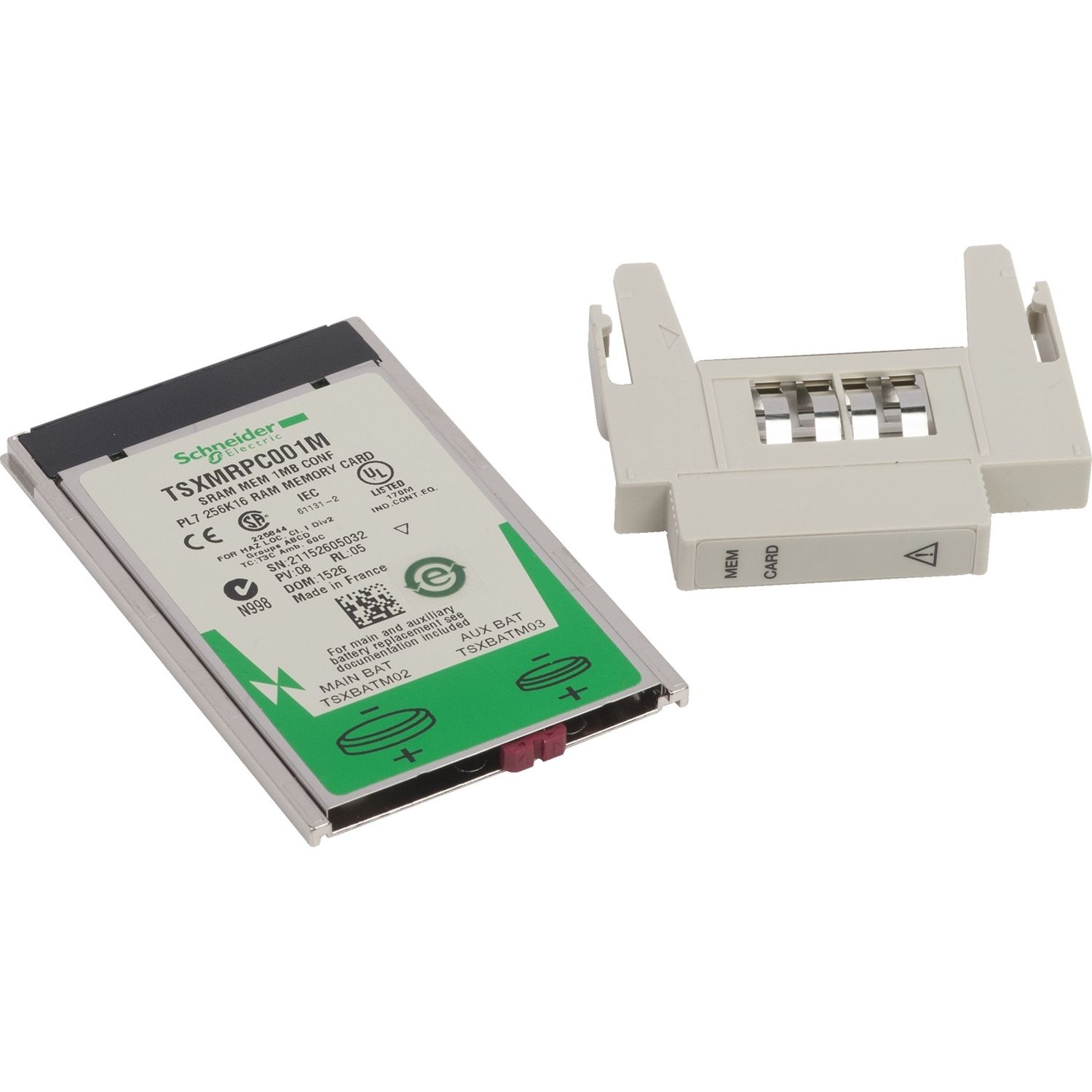 Picture of Configurable SRAM application memory extension, Modicon Premium, for processor, 192 to 1024kB application