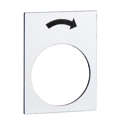Picture of Marked legend, Harmony XAC, legend, 30x40mm, white, slew right, slow