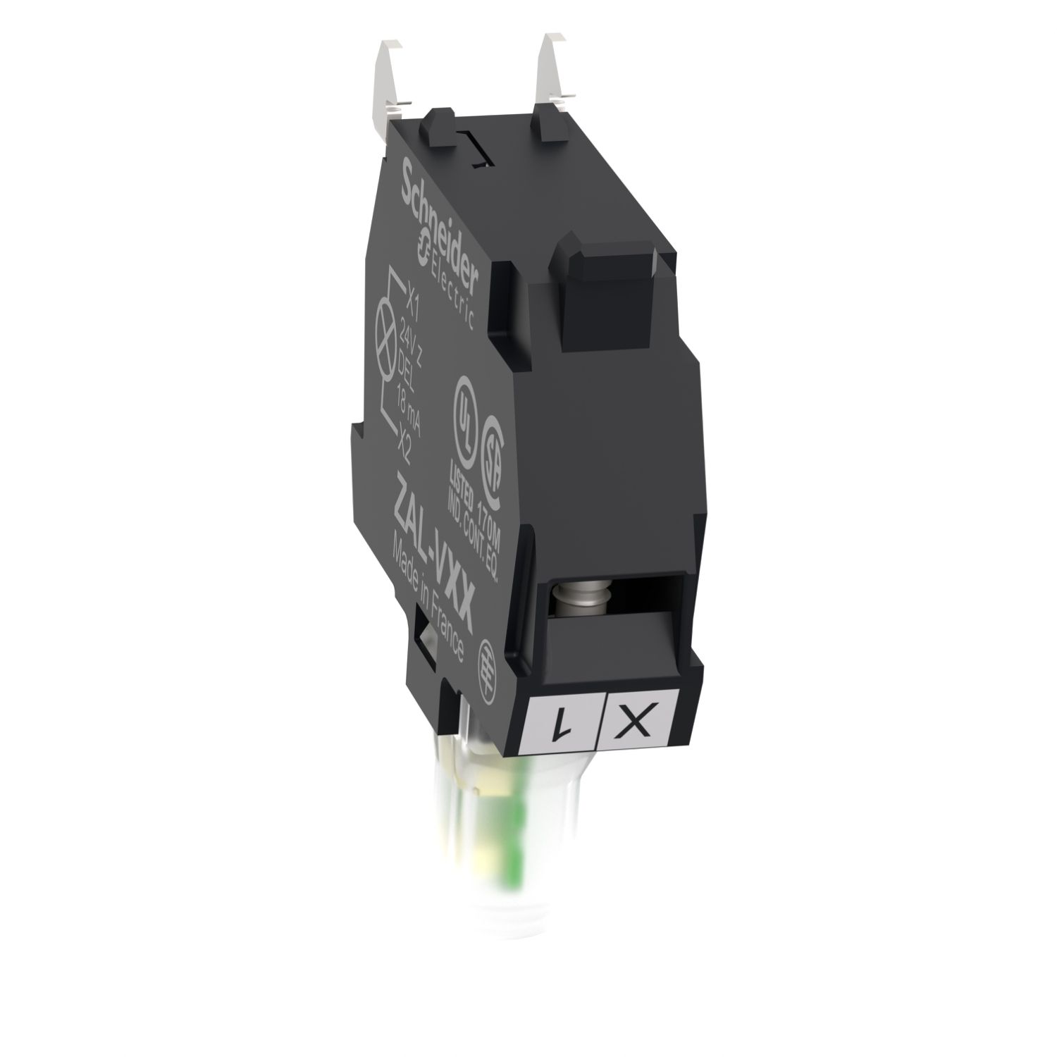 Picture of Light block, Harmony XALD, XALK, for head 22mm, universal LED, mounting in back of enclosure, 24V AC DC
