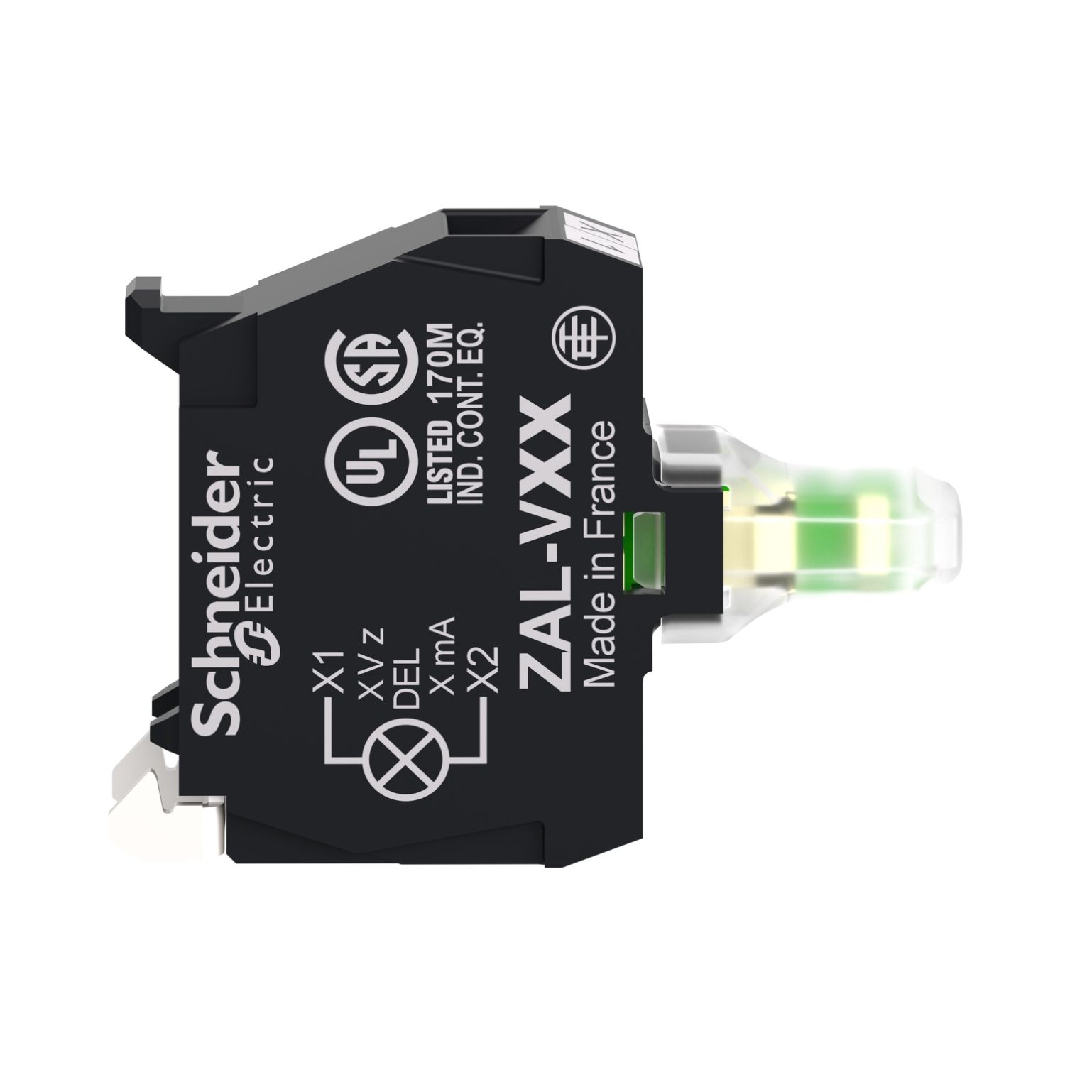 Picture of Light block, Harmony XALD, XALK, for head 22mm, universal LED, mounting in back of enclosure, 24V AC DC