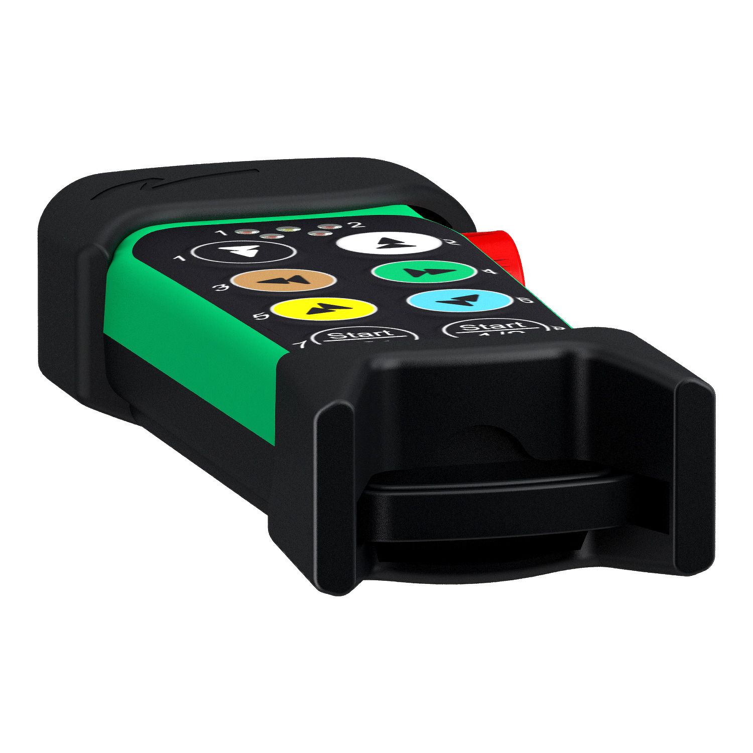 Picture of Remote control, Harmony eXLhoist, compact, LED, 6 motion push buttons, 2 auxiliary push buttons