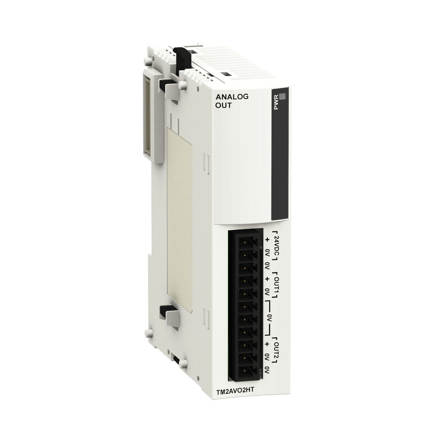Picture of Analog output module, Modicon M238 logic controller, 2 outputs voltage, 1 removable screw terminal block