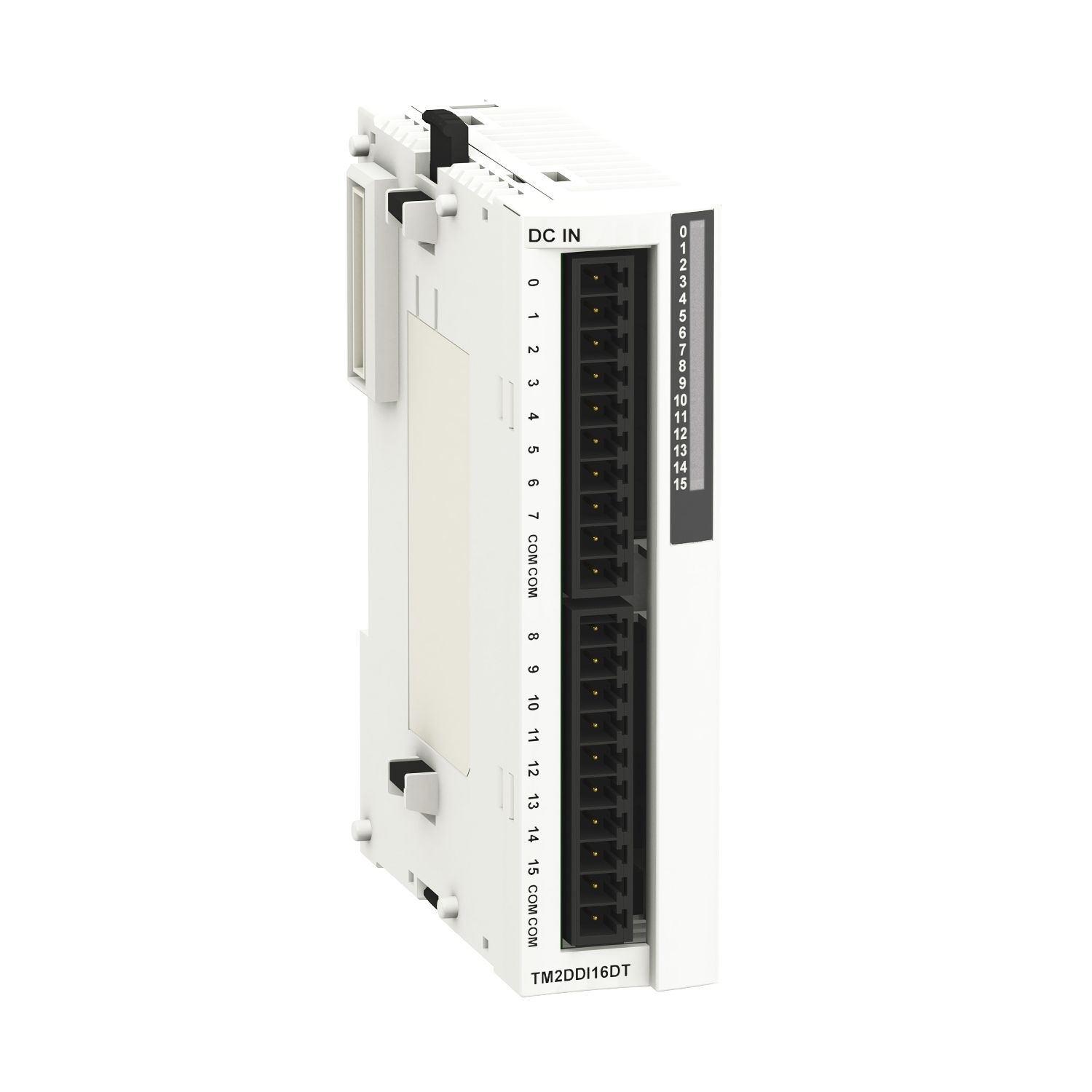 Picture of I/O expansion module, Modicon M238 logic controller, Twido, 16 inputs 24VDC, 1 removable screw terminal block, wear part