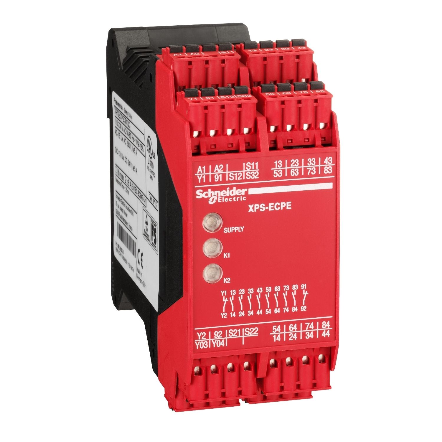 Picture of module XPSEC - increasing the number of safety contacts - 24 V AC DC