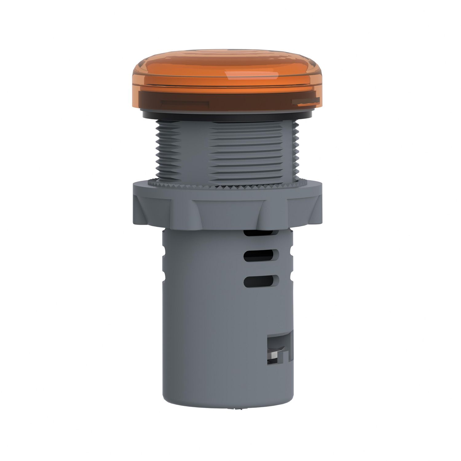 Picture of Monolithic pilot light, Easy Harmony XA2, plastic, amber, 22mm, integral LED, screw clamp terminals, 220V DC