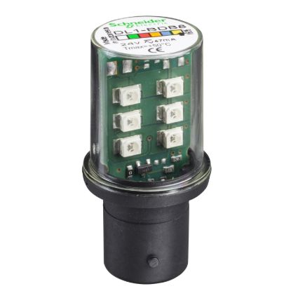 Picture of LED bulb, Harmony XVB, BA 15d, yellow, steady light, 24V AC/DC