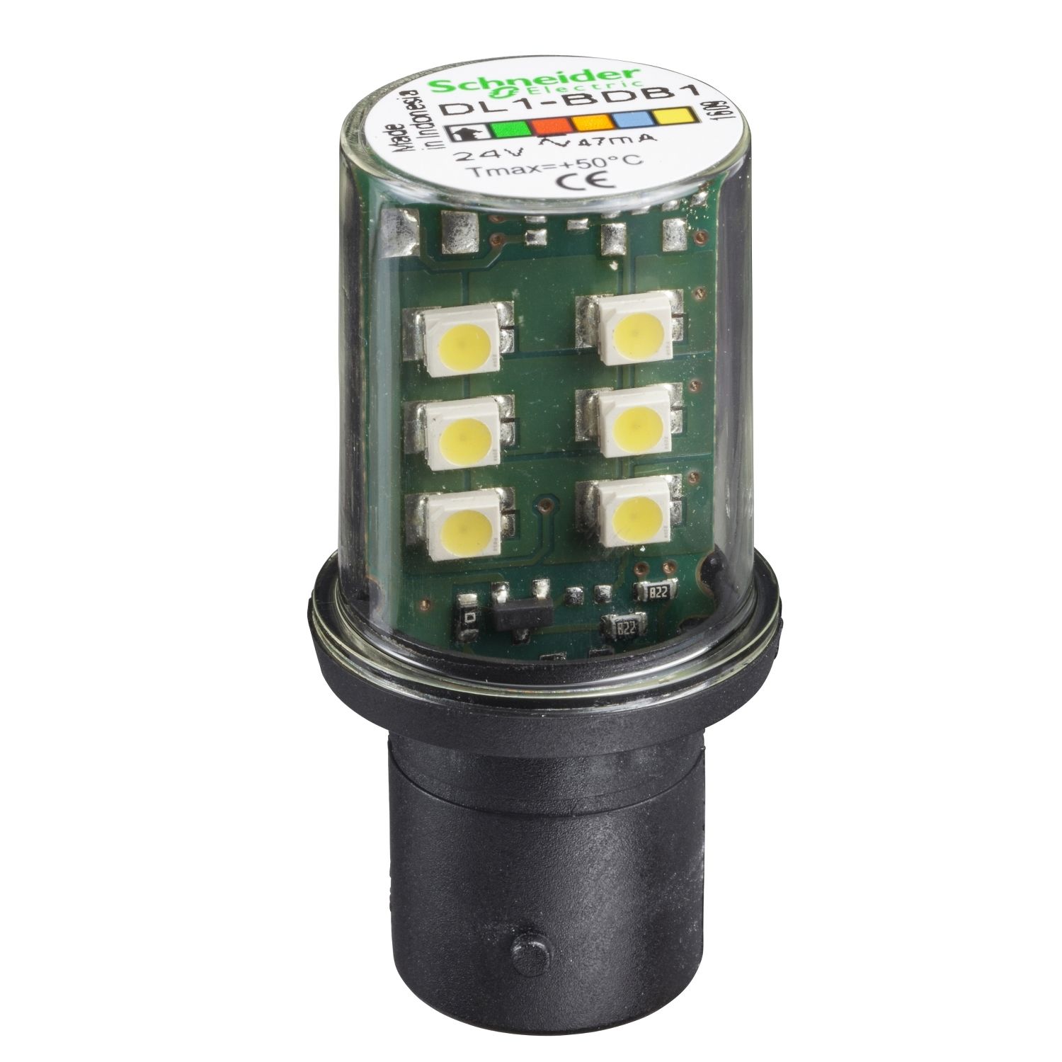 Picture of LED bulb, Harmony XVB, BA 15d, white, steady light, 24V AC/DC