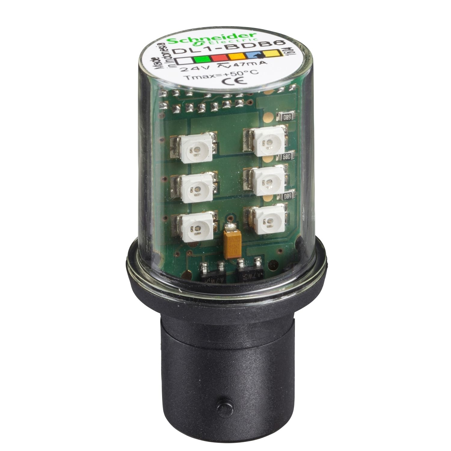 Picture of LED bulb, Harmony XVB, BA 15d, blue, steady light, 24V AC/DC