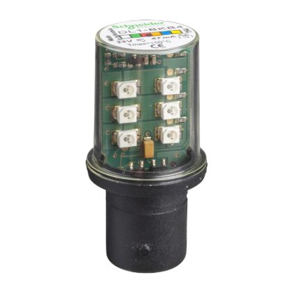 Picture of LED bulb, Harmony XVB, BA15d, red, flashing signaling type, 24V AC
