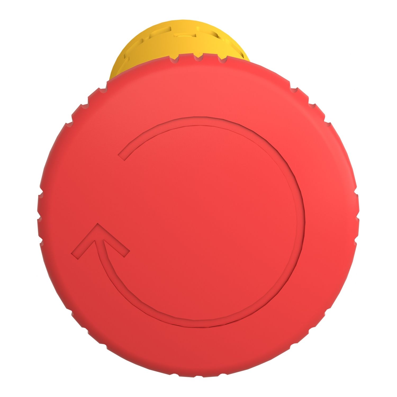 Picture of Monolithic emergency stop, Harmony XB7, plastic, red mushroom 40mm, 22mm, latching turn to release, 1NC