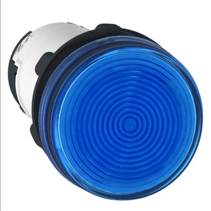 Picture of Monolithic pilot light, Harmony XB7, plastic, blue, 22mm, integral LED, 230...240V AC