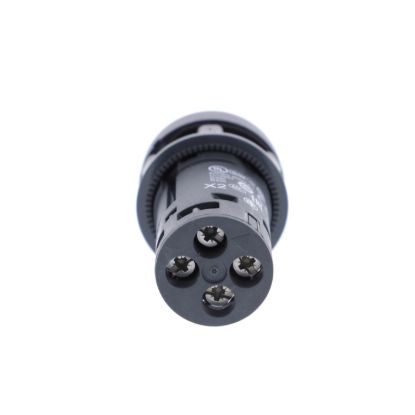 Picture of Monolithic illuminated push button, Harmony XB7, plastic, green, 22mm, integral LED, spring return, 230...240V AC, 1NO