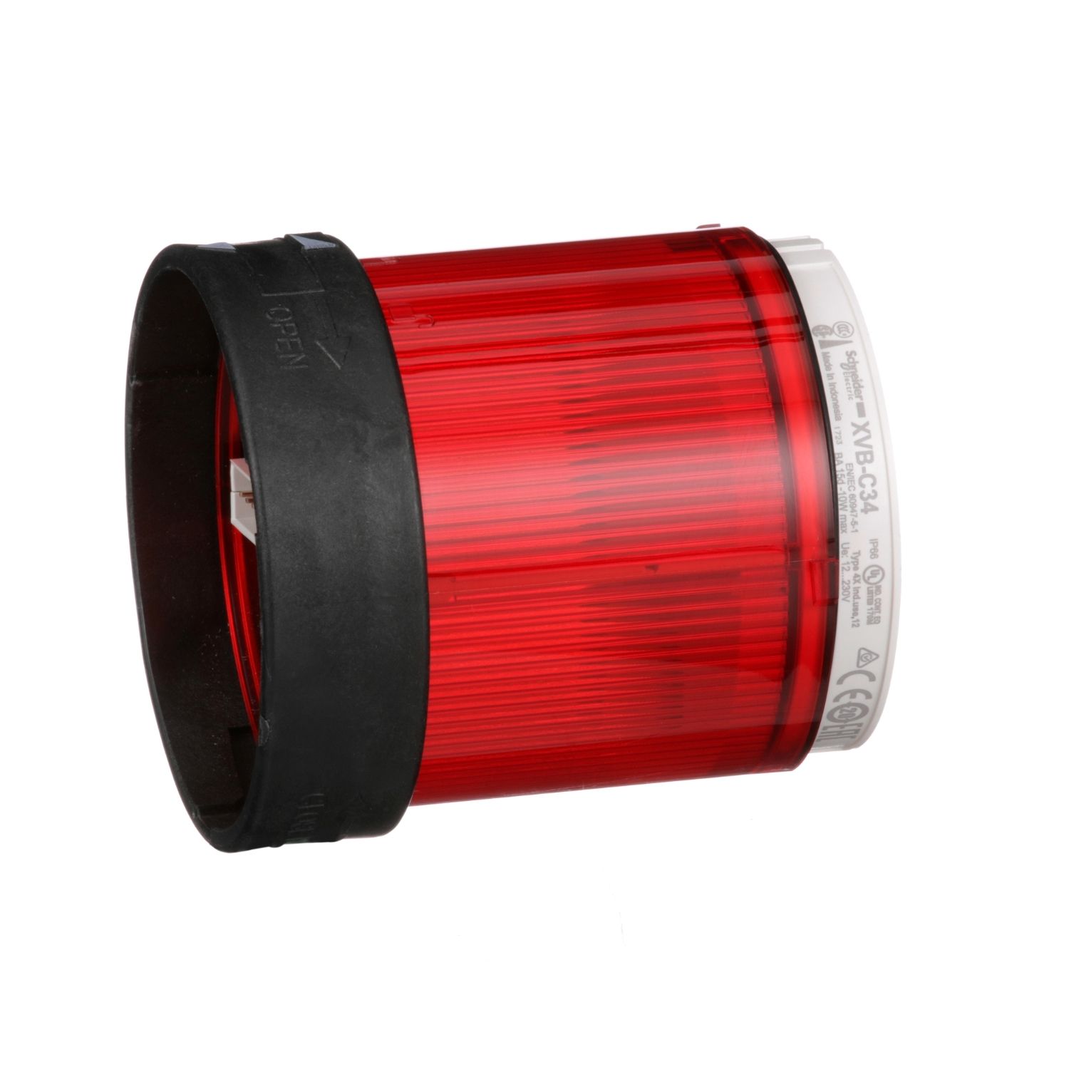 Picture of Indicator bank, Harmony XVB, illuminated unit, plastic, red, 70mm, steady, bulb or LED not included, 250V
