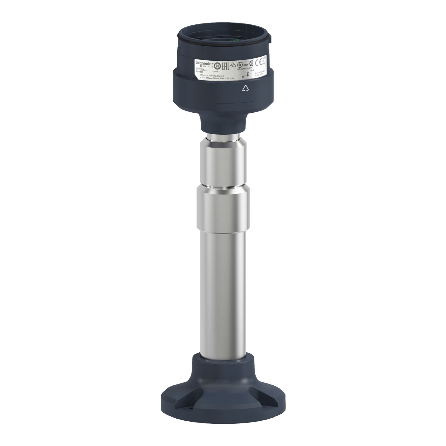 Picture of Fixing plate with adjustable aluminium pole 210 to 385mm for modular tower lights, Harmony XVU, black, 60mm
