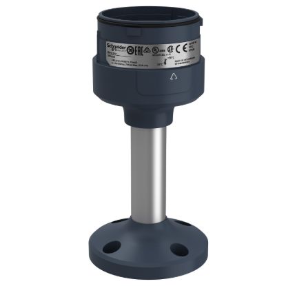 Picture of Fixing plate with 100mm aluminium pole for modular tower lights, Harmony XVU, black, 60mm