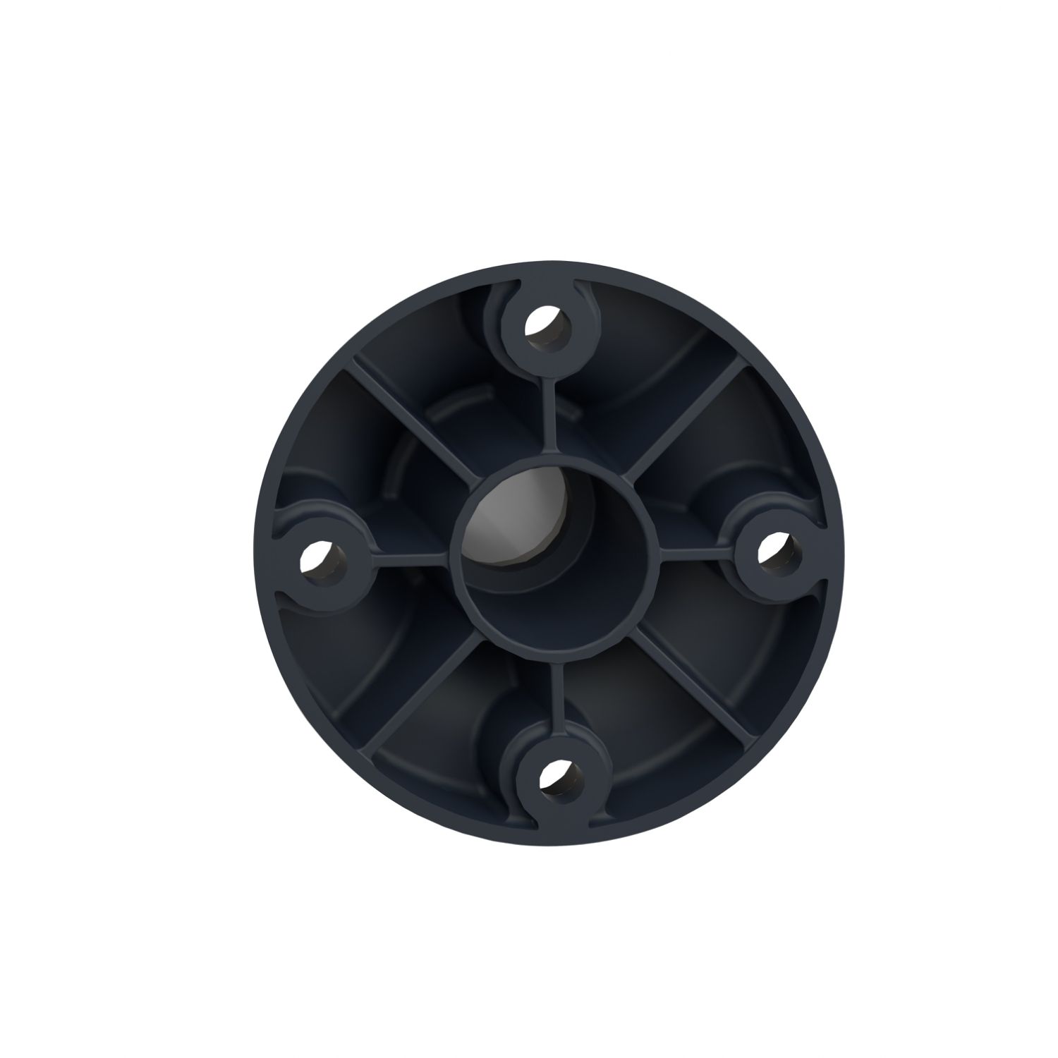 Picture of Fixing base for modular tower lights, Harmony XVB, plastic, Ø70, 80mm black aluminium support tube + black fixing plate