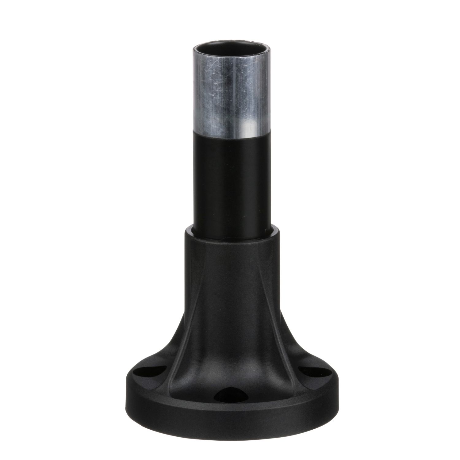 Picture of Fixing base for modular tower lights, Harmony XVB, plastic, Ø70, 80mm black aluminium support tube + black fixing plate