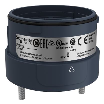 Picture of Fixing unit for modular tower lights, Harmony XVU, black, 60mm, 2 pins direct mounting