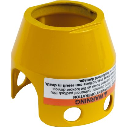 Picture of Padlockable guard for mushroom head 40mm, Harmony XB4, metal, yellow