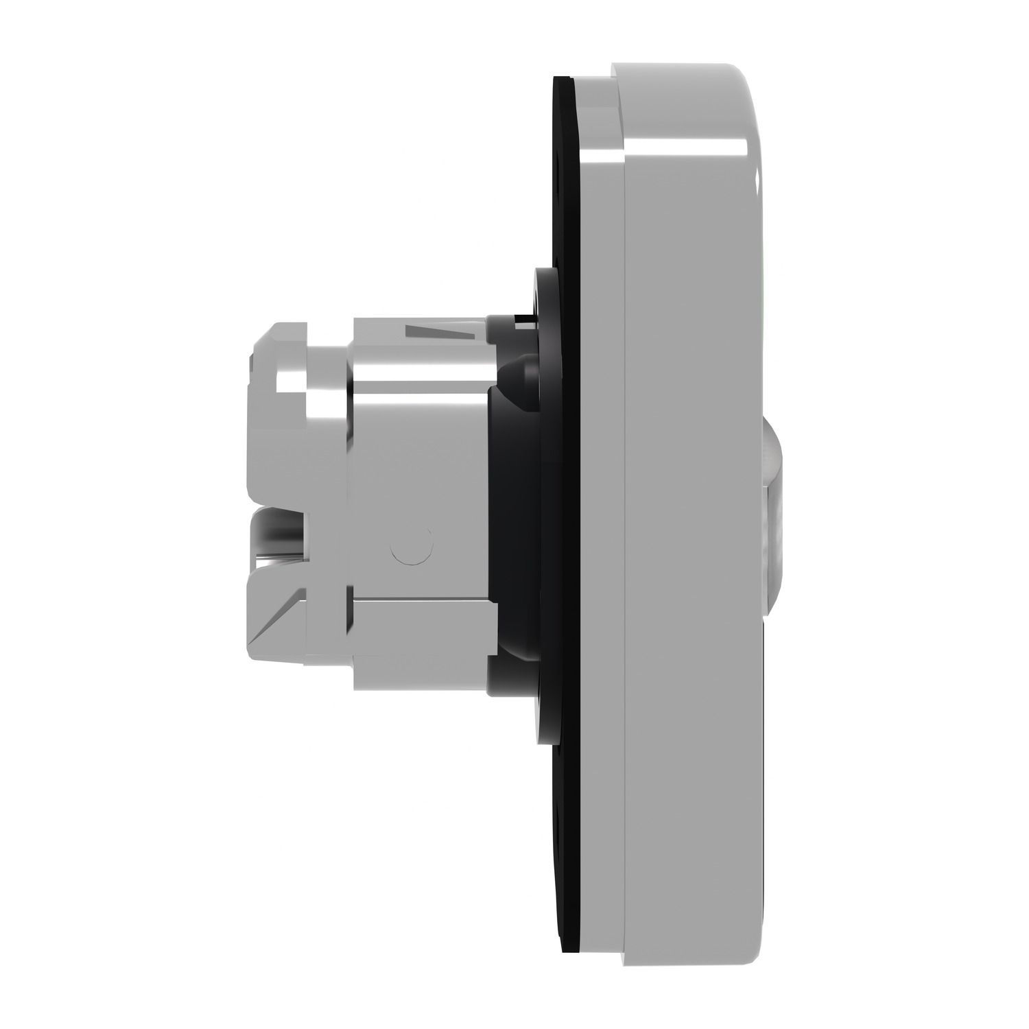 Picture of Illuminated double headed push button head, Harmony XB4, metal, 22mm, 1 green flush marked I + 1 pilot light + 1 red flush marked O