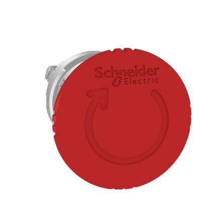 Picture of Emergency stop head, Harmony XB4, switching off, metal, red mushroom 40mm, 22mm, trigger latching turn to release