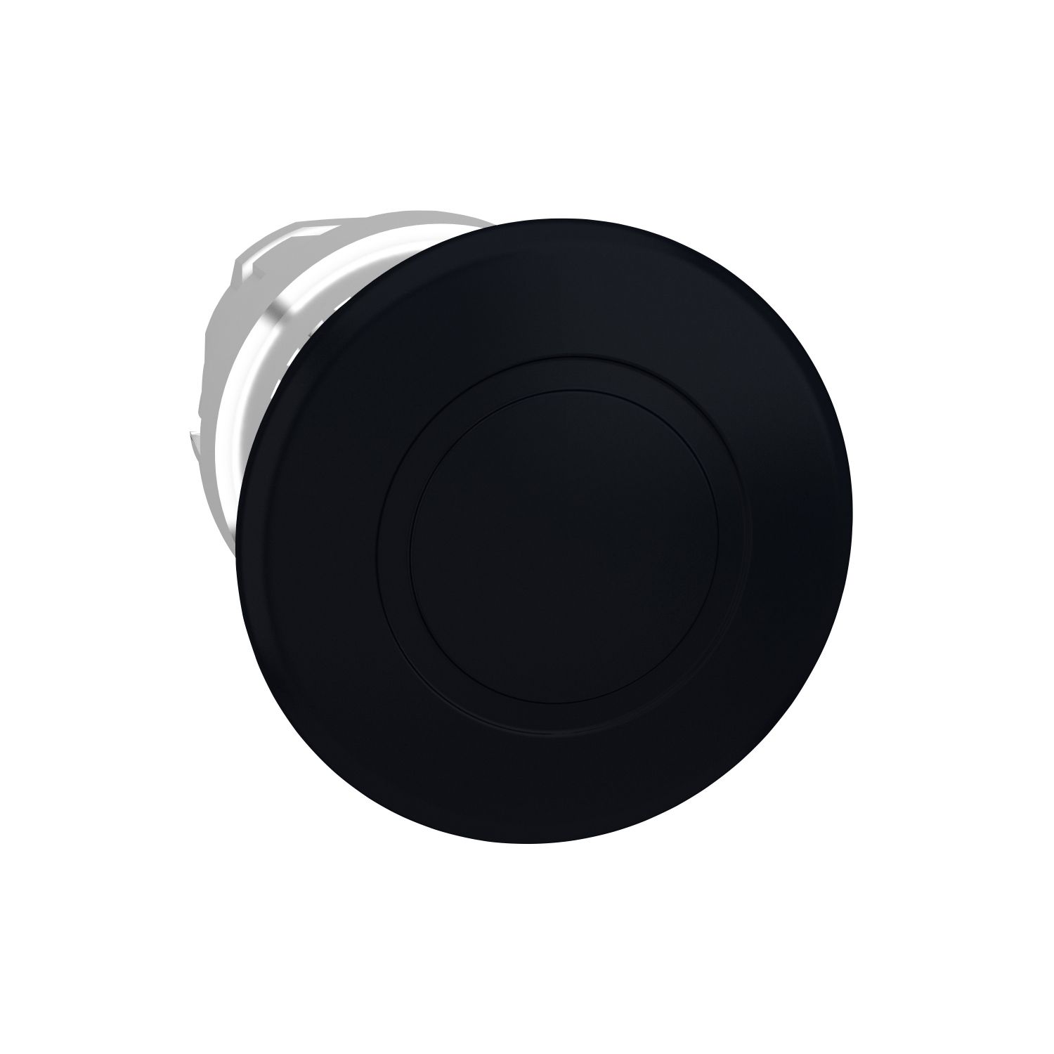 Picture of Mushroom push button head 40mm, Harmony XB4, metal, black, 22mm, latching push pull