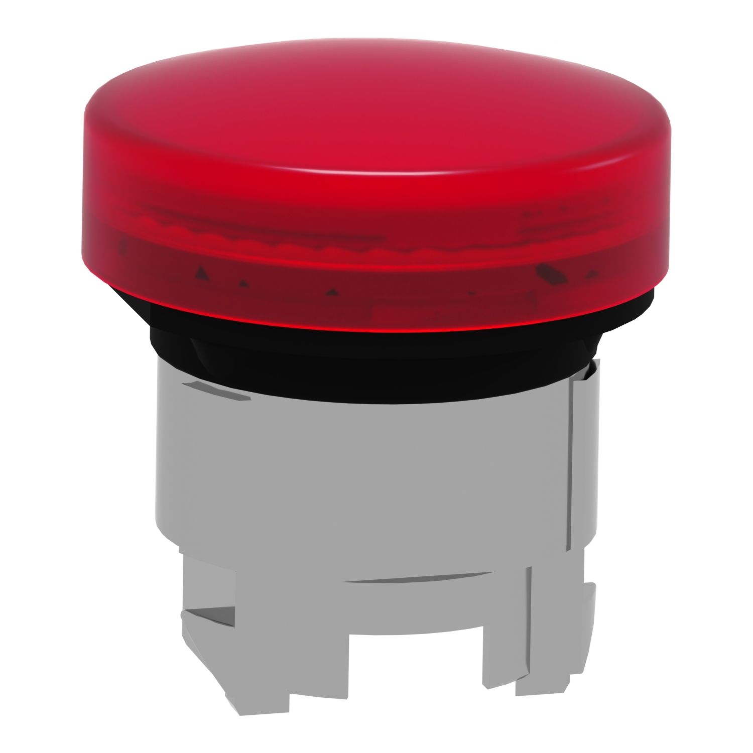 Picture of Head for Pilot light, Harmony XB4, metal, red, 22mm, universal LED, plain lens