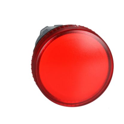 Picture of Head for pilot light, Harmony XB4, metal, red, 22mm, plain lens for BA9s bulb