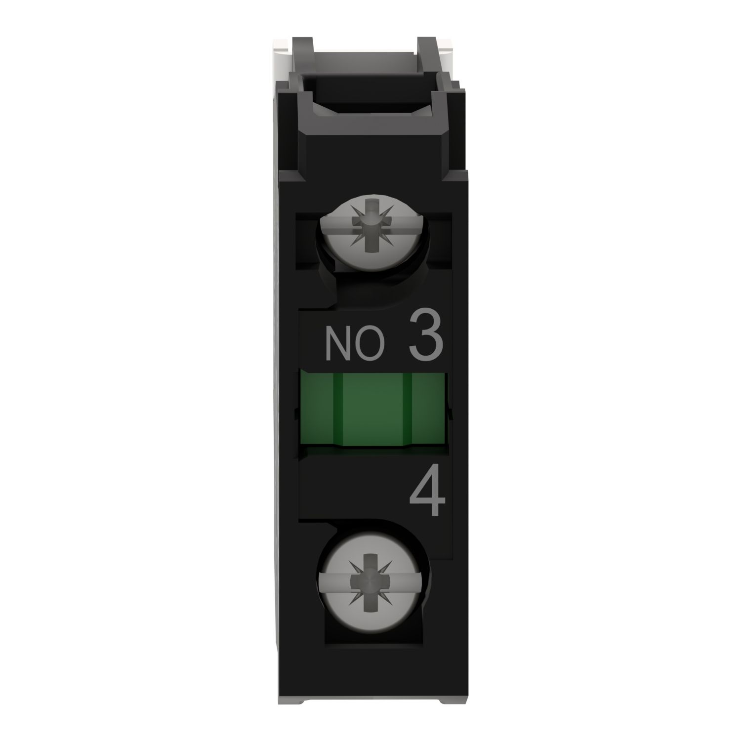 Picture of Single contact block, Harmony XB4, Harmony XB4, silver alloy, screw clamp terminal, 1NO
