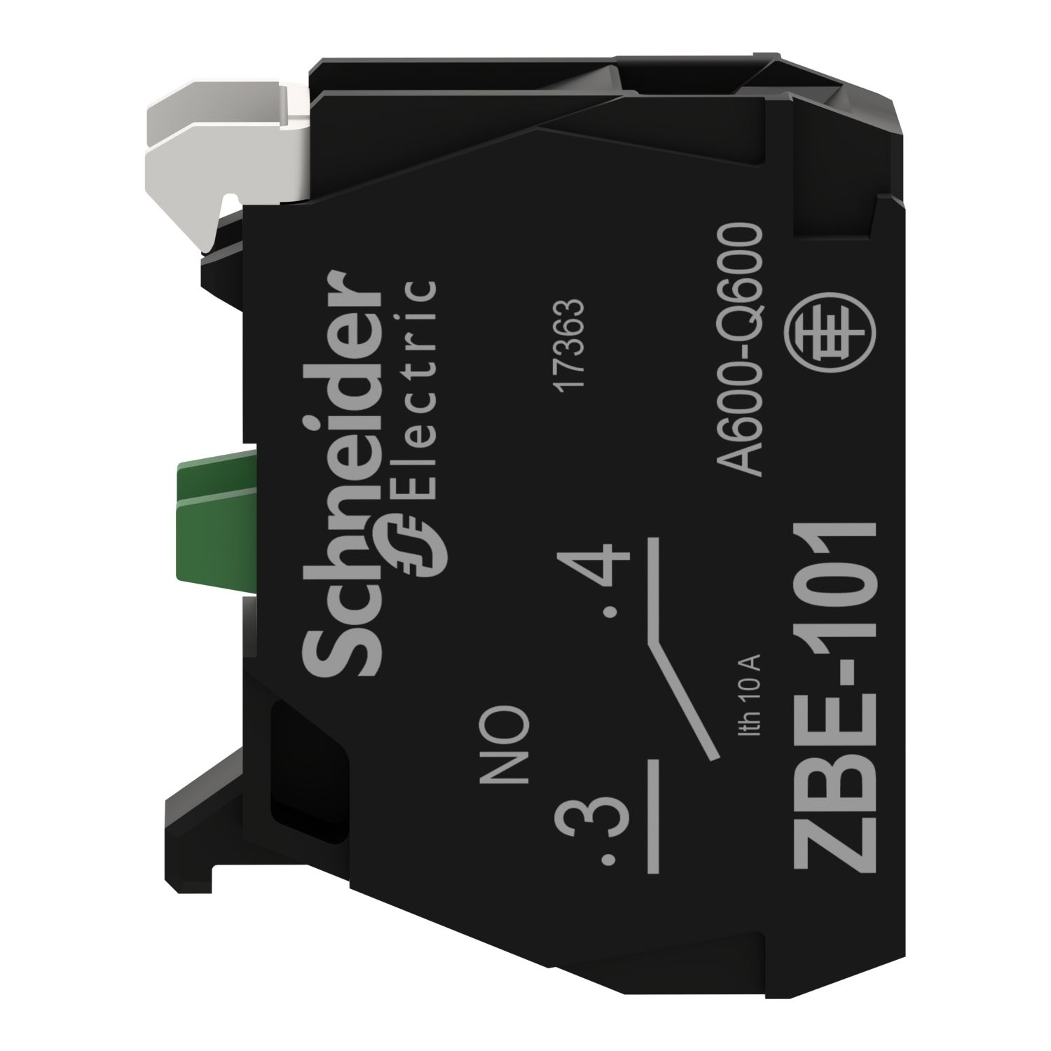 Picture of Single contact block, Harmony XB4, Harmony XB4, silver alloy, screw clamp terminal, 1NO