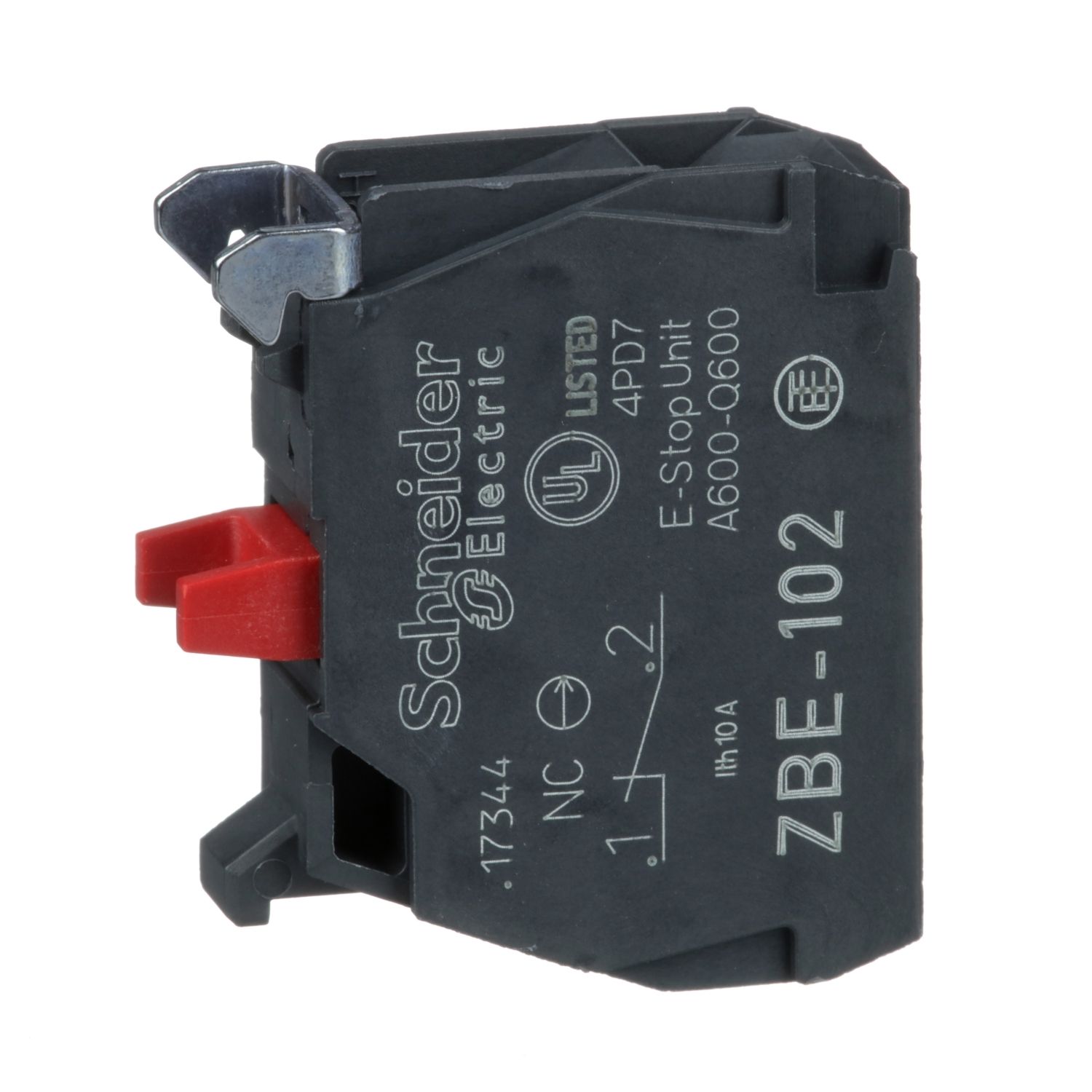 Picture of Single contact block, Harmony XB4, silver alloy, screw clamp terminal, 1NC