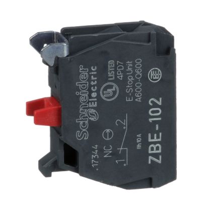 Picture of Single contact block, Harmony XB4, silver alloy, screw clamp terminal, 1NC