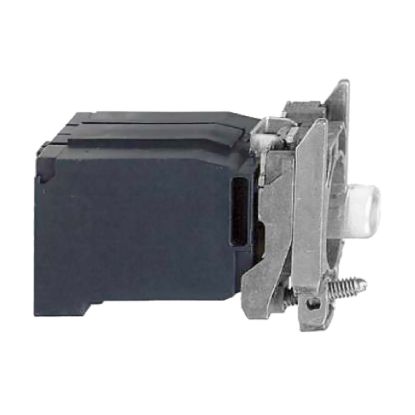 Picture of Light block with body fixing collar, Harmony XB4, metal, with BA9s bulb, 400V AC