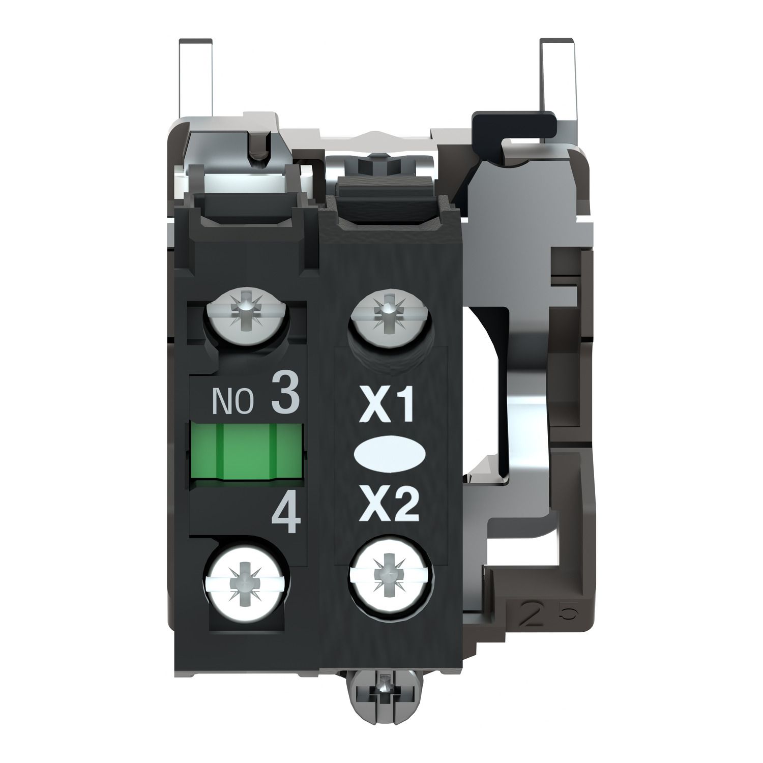 Picture of Light block with body fixing collar, Harmony XB4, metal, for BA9s bulb, lt 250V, 1NO