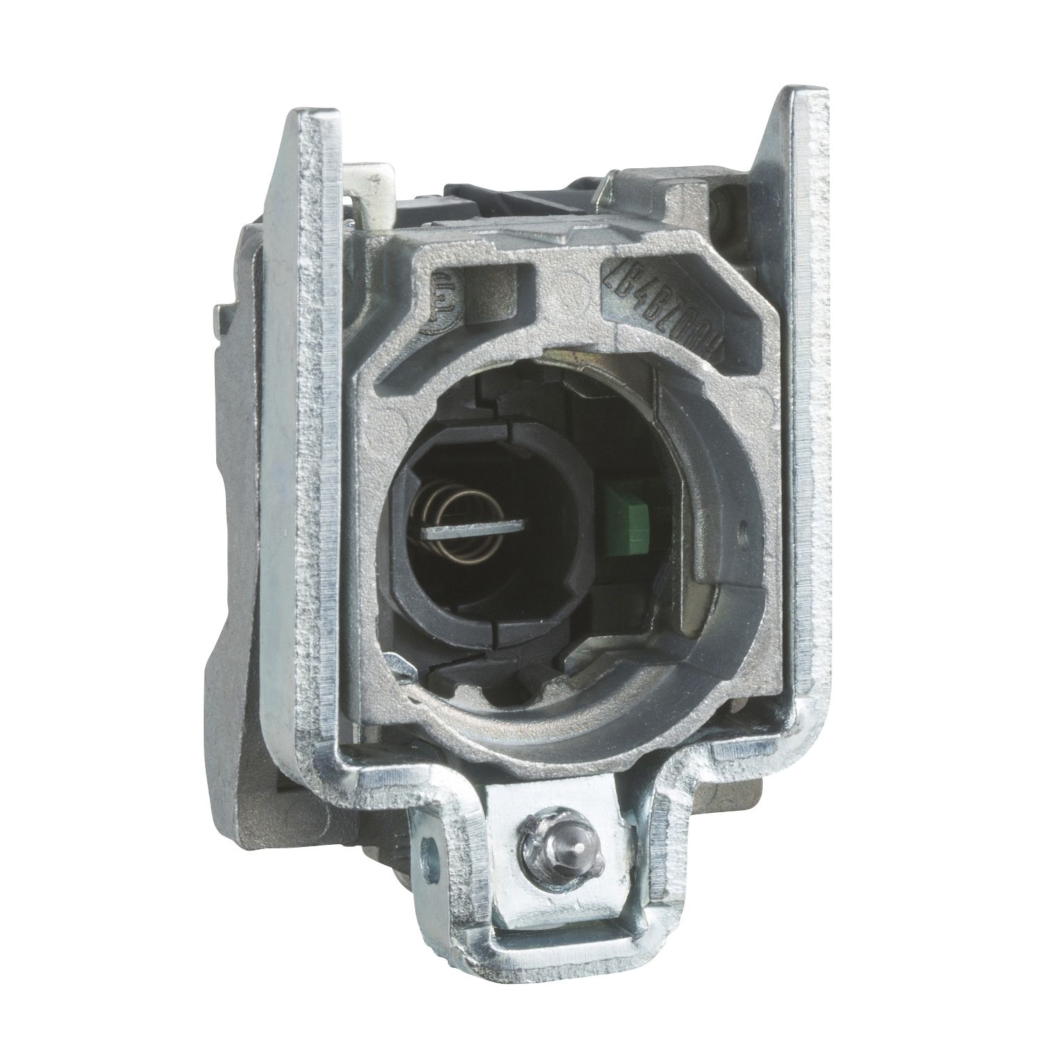 Picture of Complete body/contact assembly and light block, Harmony XB4, metal, for BA9s bulb, 250V, 1NC