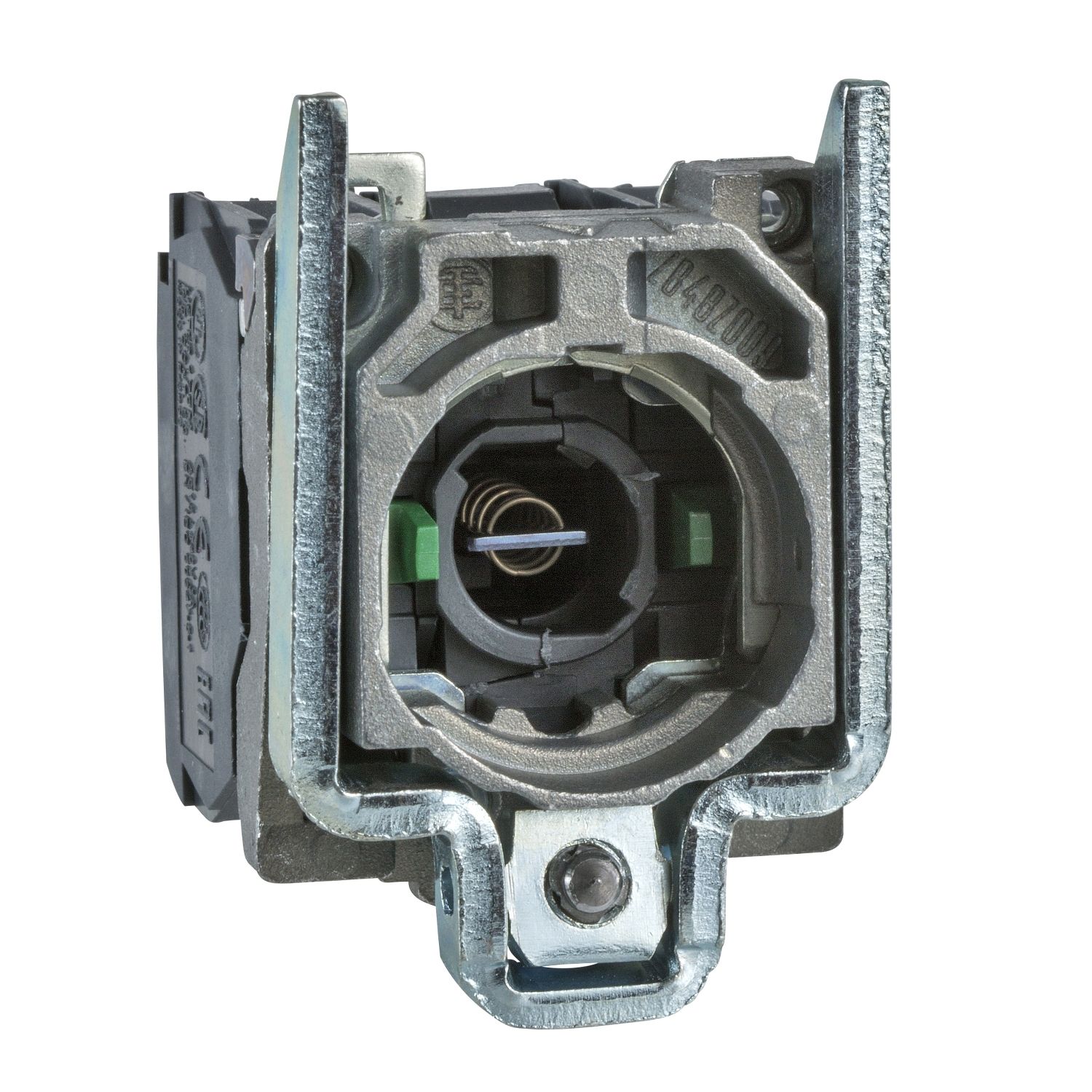 Picture of Complete body/contact assembly and light block, Harmony XB4, metal, for BA9s bulb, 250V, 2NO