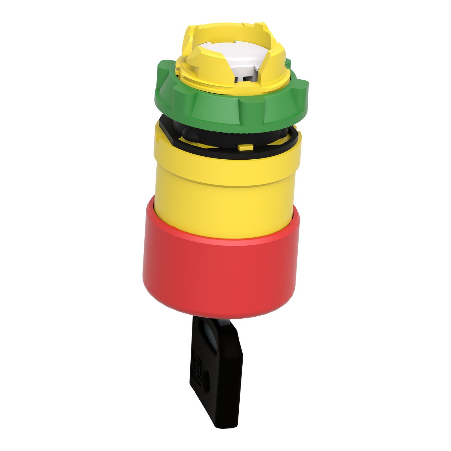 Picture of Emergency stop head, Harmony XB5, switching off, plastic, red mushroom 30mm, 22mm, trigger latching key release