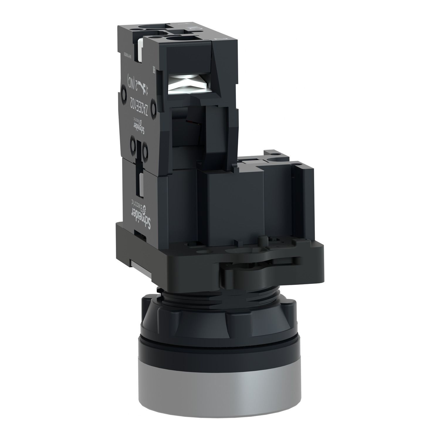 Picture of Complete push button, Easy Harmony XA2, plastic, flush, red, 22mm, push push, unmarked, 1NC