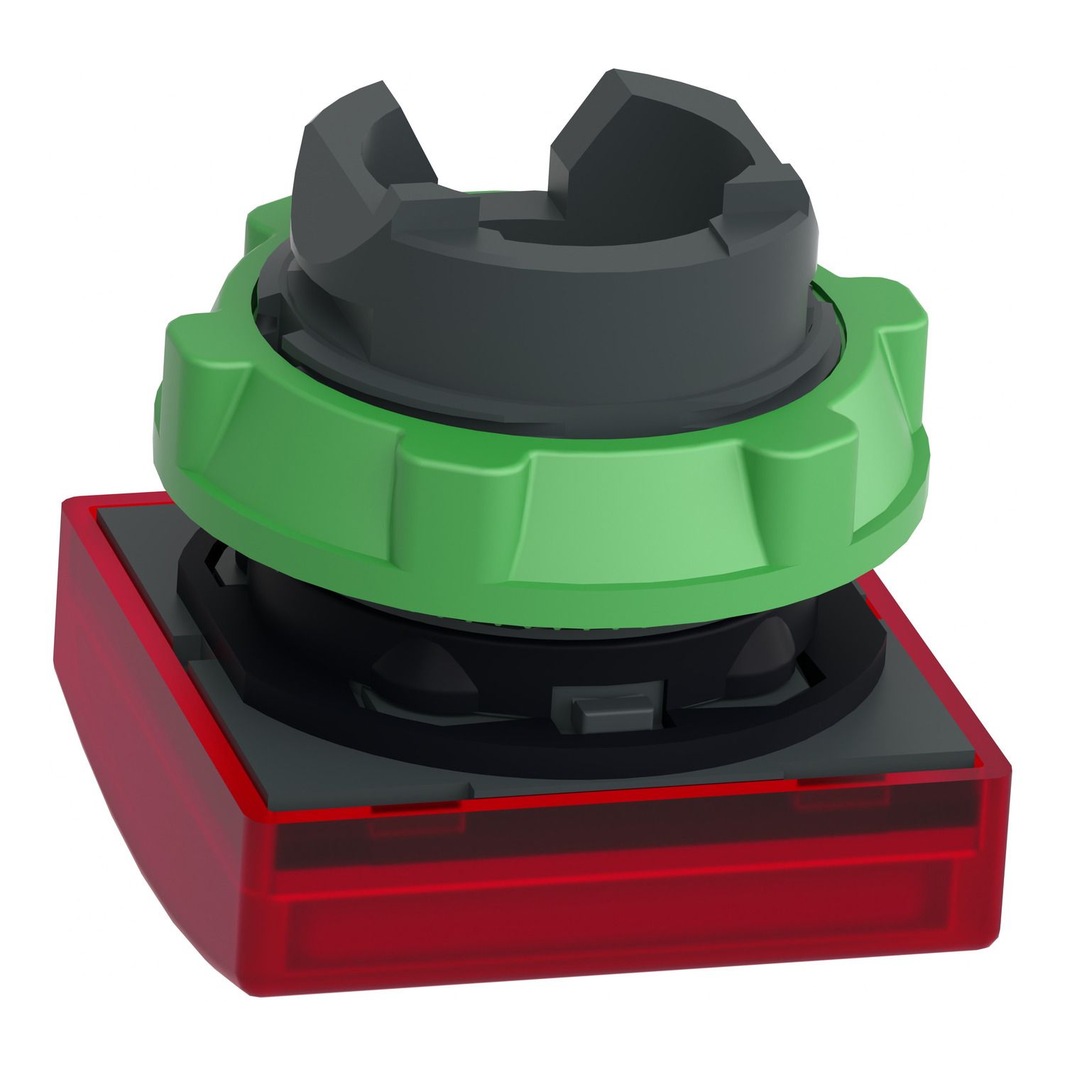 Picture of Head for pilot light, Harmony XB5, square red, 22mm, with plain lens, universal LED
