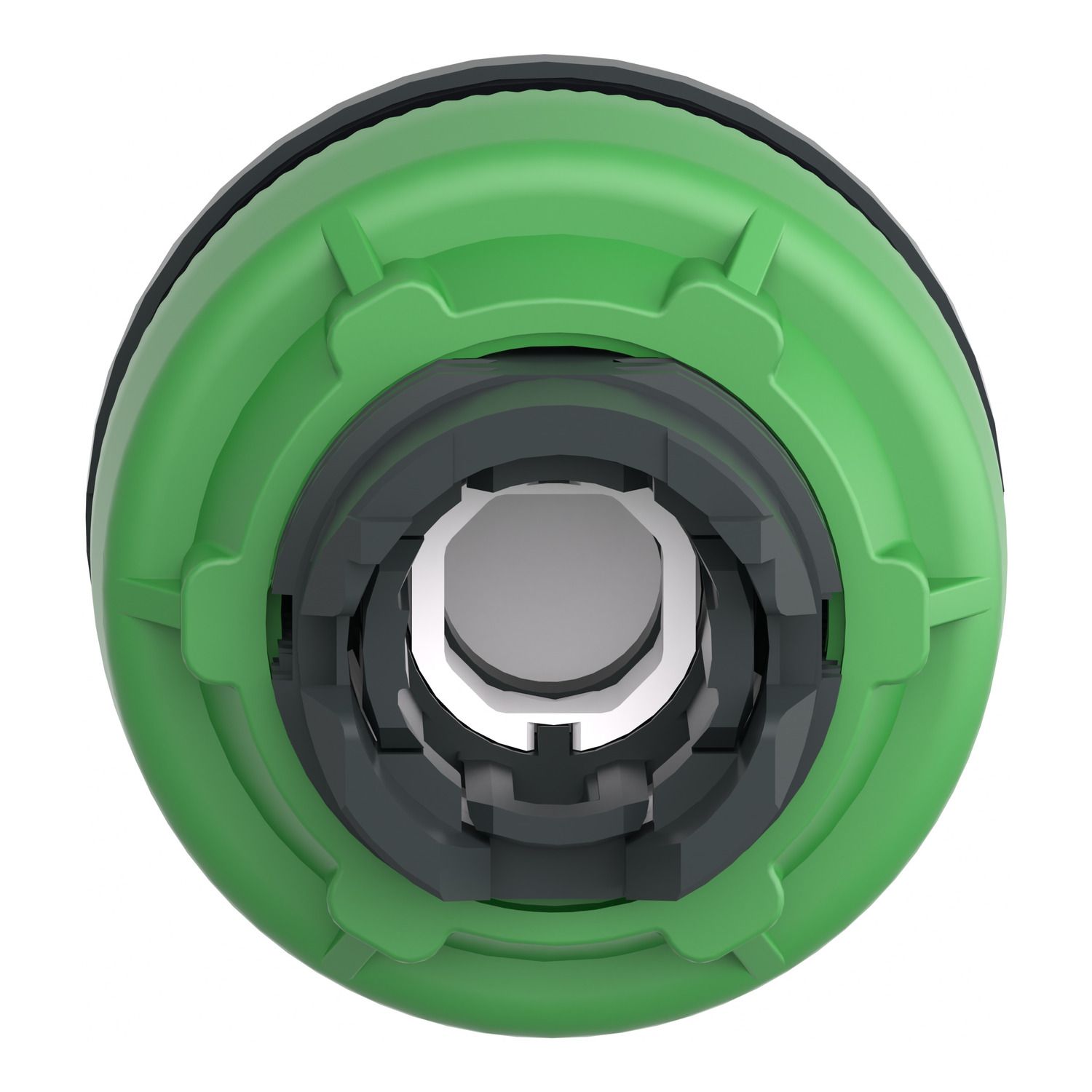 Picture of Head for illuminated push button, Harmony XB5, antimicrobial, plastic, orange, 30mm, universal LED, plain lens
